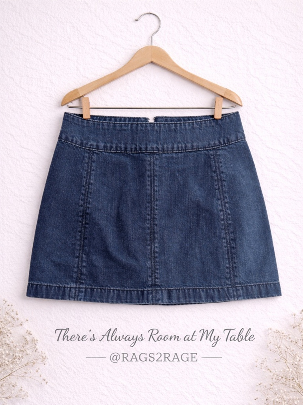 Free People Denim Mini Skirt Size 6 Boho Y2K Festival - Picture 3 of 6